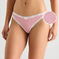 Arizona Body Cotton with Lace Thong