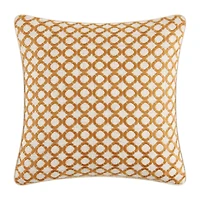 Rose Tree Bronte Square Floral Embroidery Decorative Square Throw Pillow