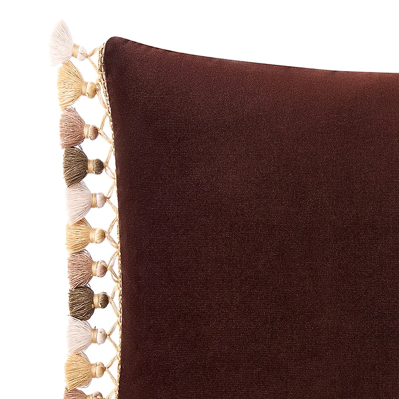 Rose Tree Bronte Velvet Decorative Rectangular Throw Pillow