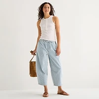 a.n.a Womens Tall High Rise Barrel Jean