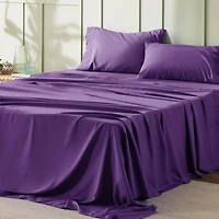 Bedsure® Breathable & Cooling,Easy Care Polyester Microfiber Bedding Reversible Sheet Set