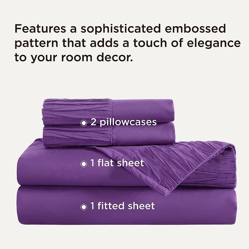 Bedsure® Breathable & Cooling,Easy Care Polyester Microfiber Bedding Reversible Sheet Set