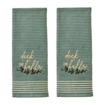 Saturday Knight Deck The Halls 2-pc. Hand Towel