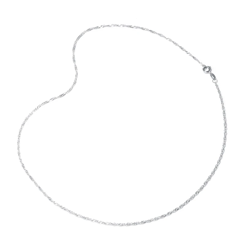 Silver Reflections Pure Over Brass 18-24" Chain Necklace