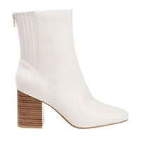 Journee Collection Womens Maize Stacked Heel Booties