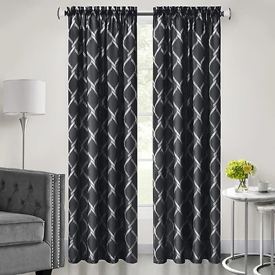 Achim Bombay Rod Pocket Light-Filtering Single Curtain Panel