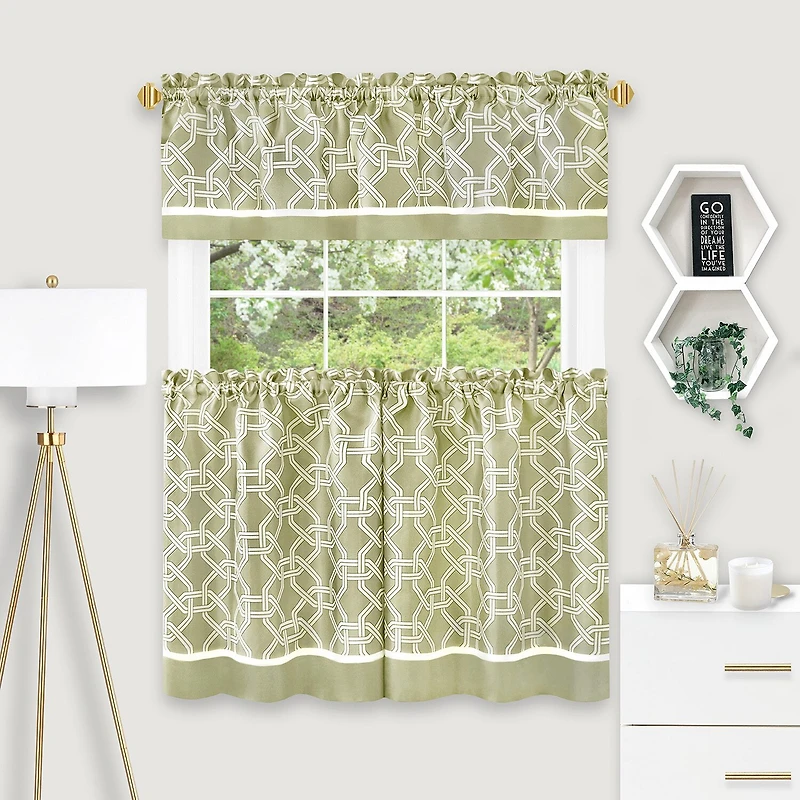 Achim Arlington 3-pc. Rod Pocket Window Tier