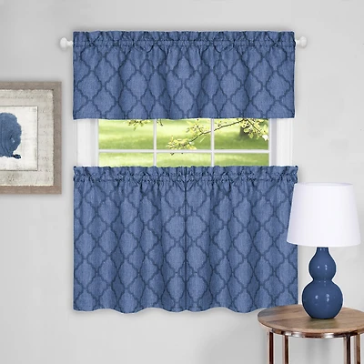 Achim Colby 3-pc. Rod Pocket Kitchen Curtains & Drapes Window Set