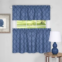 Achim Colby 3-pc. Rod Pocket Kitchen Curtains & Drapes Window Set