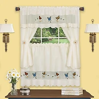 Achim Daisy Meadow 3-pc. Rod Pocket Kitchen Curtains & Drapes Window Set