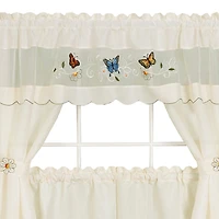 Achim Daisy Meadow 3-pc. Rod Pocket Kitchen Curtains & Drapes Window Set