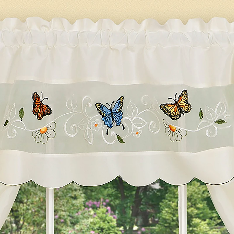 Achim Daisy Meadow 3-pc. Rod Pocket Kitchen Curtains & Drapes Window Set