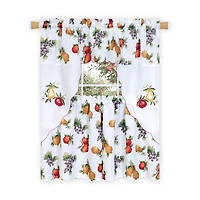 Achim Ambrosia 3-pc. Rod Pocket Kitchen Curtains & Drapes Window Set