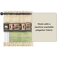 Achim Cozy Cafe 3-pc. Rod Pocket Kitchen Curtains & Drapes Window Set