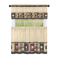Achim Cozy Cafe 3-pc. Rod Pocket Kitchen Curtains & Drapes Window Set