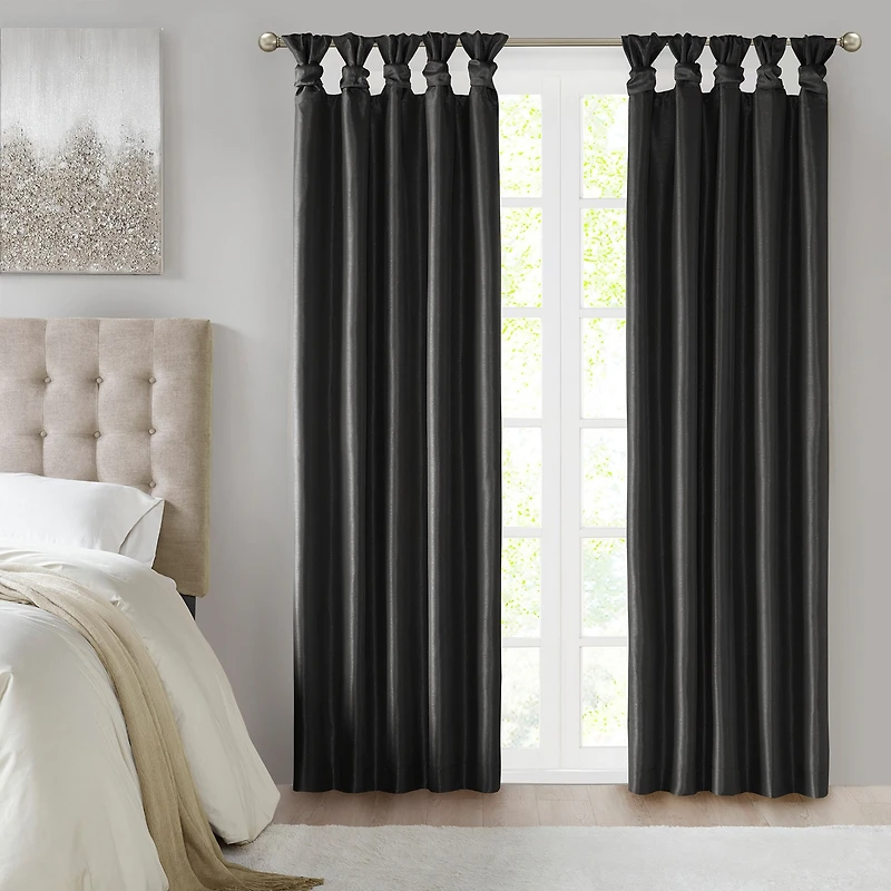 Madison Park Natalie Tab Top 100% Blackout Single Curtain Panel