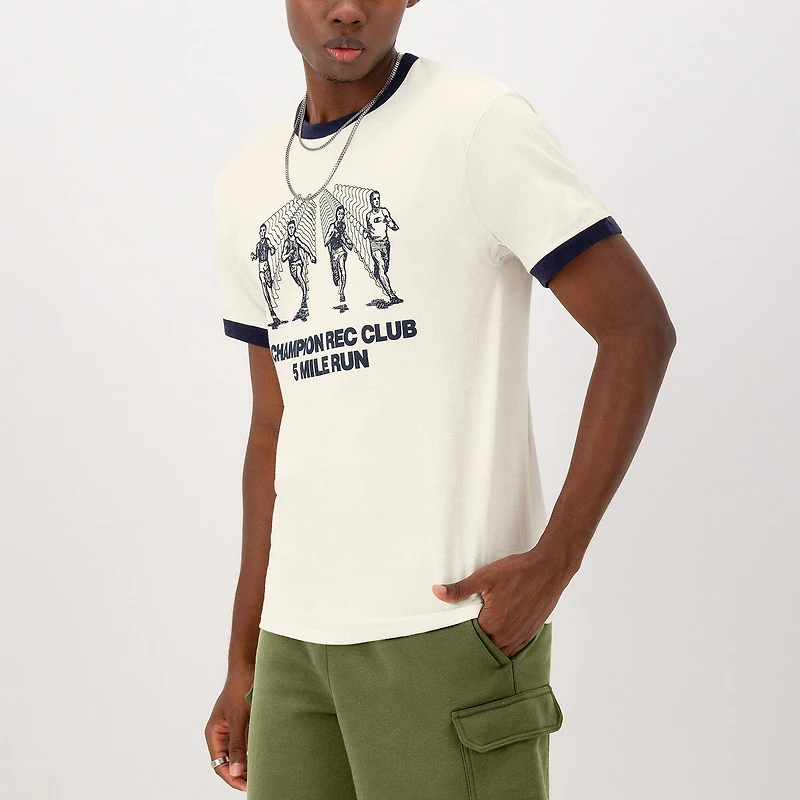 Champion Mens Crew Neck Short Sleeve Regular Fit Graphic T-Shirt