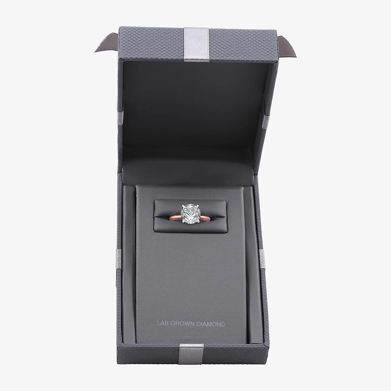 (G / Vs2) Womens 3 CT. Lab Grown White Diamond 14K Gold Round Solitaire Engagement Ring