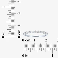 (G-H / Si2-I1) Womens 2MM 1/4 CT. T.W. Lab Grown White Diamond 10K Gold Wedding Band