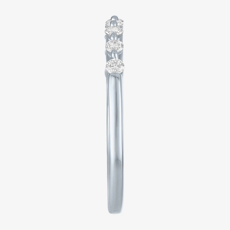 (G-H / Si2-I1) Womens 2MM 1/4 CT. T.W. Lab Grown White Diamond 10K Gold Wedding Band