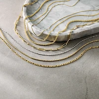 Unisex Adult 10K Gold 18 Inch Rope Chain Necklace