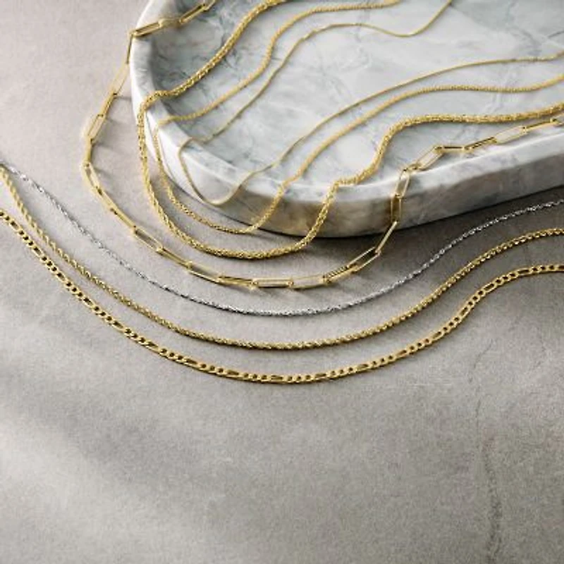 14K Gold .75mm Box Chain Necklace