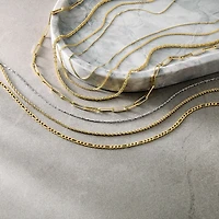 14K White Gold 18 - 24 Inch Solid Singapore Chain Necklace