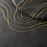 10K Yellow Gold 2.9mm 20-22" Semi-Solid Figaro Chain