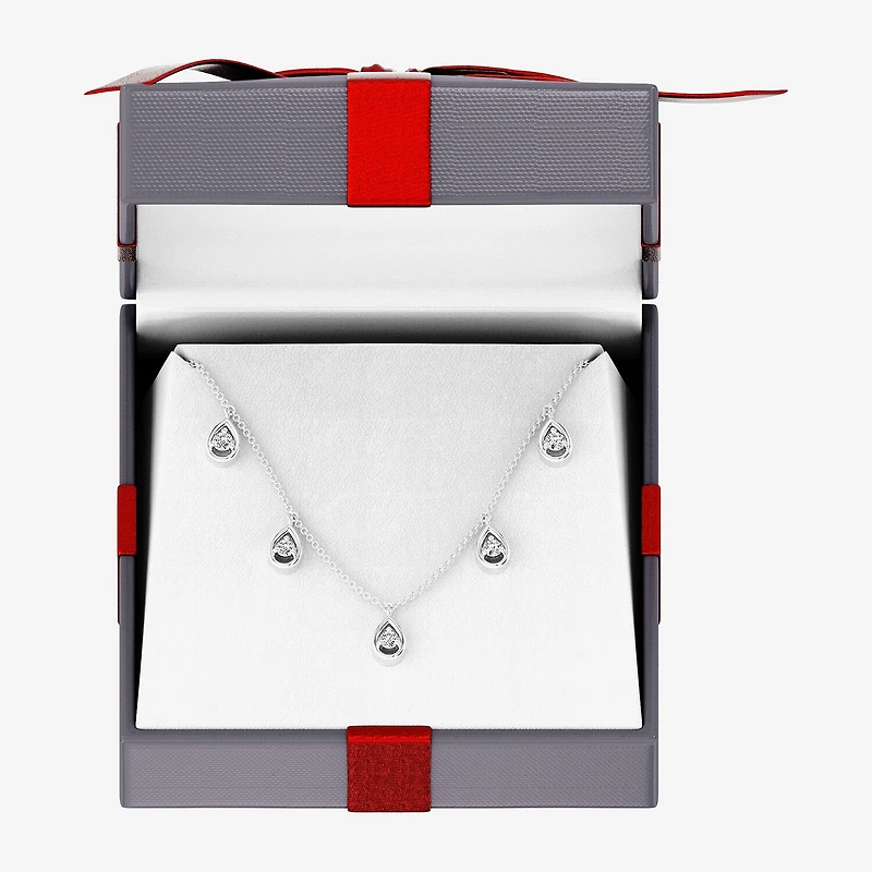 Yes, Please! (G / Si1-Si2) Womens 1/4 CT. T.W. Lab Grown White Diamond Sterling Silver 18 Inch Pendant Necklace