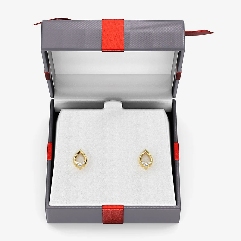 Yes, Please! 1/6 CT. T.W. Lab Grown White Diamond Sterling Silver 12.2mm Stud Earrings