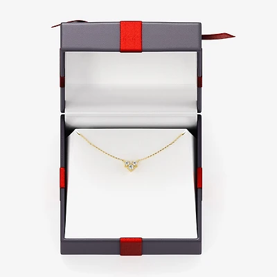 Yes, Please! Womens 1/6 CT. T.W. Lab Grown White Diamond 14K Gold Over Silver 17 1/2 Inch Pendant Necklace