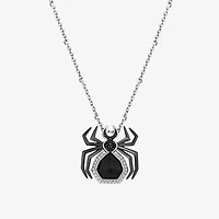 Disney Jewels Collection Nightmare Before Christmas Womens 1/10 CT. T.W. Genuine Black Onyx Sterling Silver 18 Inch Pendant Necklace