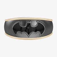 Batman Unisex Adult Genuine Black Onyx 14K Gold Over Silver Sterling Silver Batman Fashion Ring