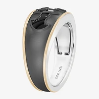Batman Unisex Adult Genuine Black Onyx 14K Gold Over Silver Sterling Silver Batman Fashion Ring