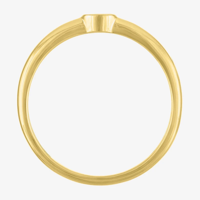 Diamond Addiction (G-H / Si2-I1) Womens 1/10 CT. T.W. Lab Grown White 14K Gold Over Silver Round Solitaire Cocktail Ring