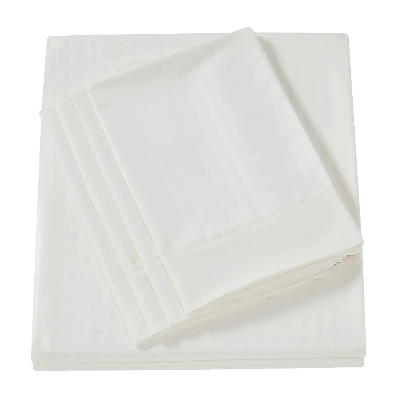 Sweet Home Collection™ Dobby Stripe Microfiber Wrinkle Free Deluxe Sheet Set with Bonus Pillowcases