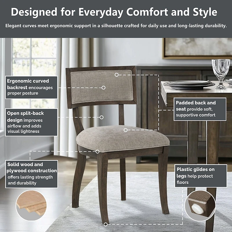 Madison Park Signature Marie Set of 2 Side Chairs