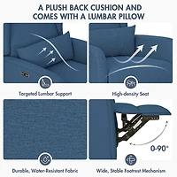 Madison Park Curved Slope-Arm Recliner
