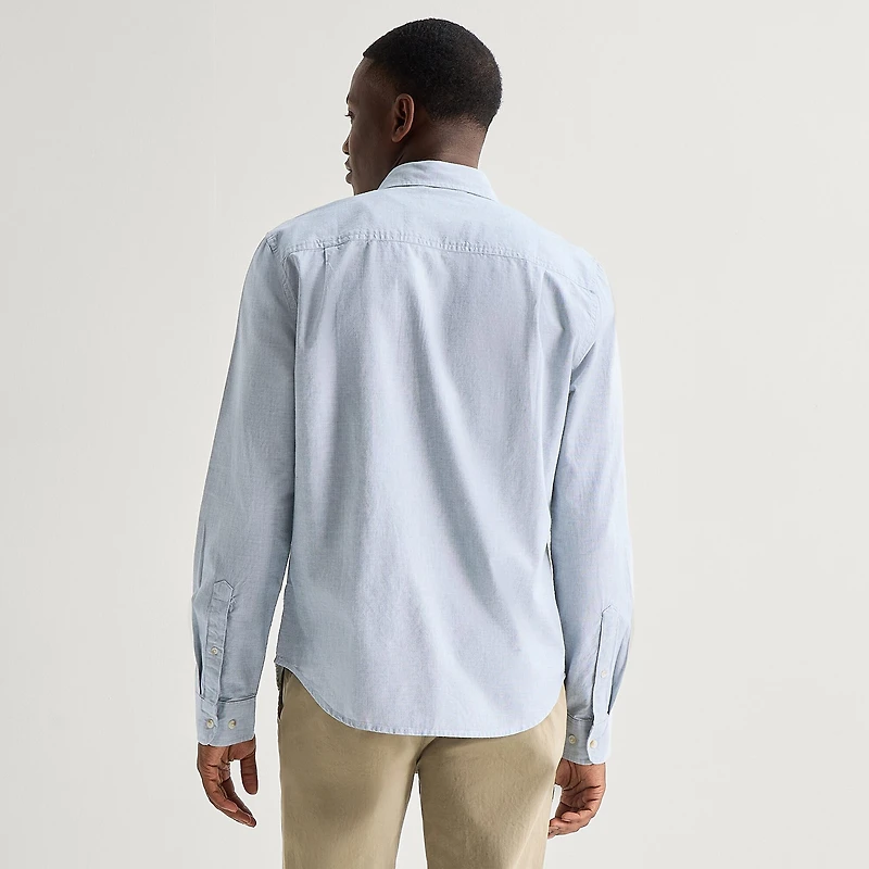 mutual weave Mens Long Sleeve Classic Fit Button-Down Shirt