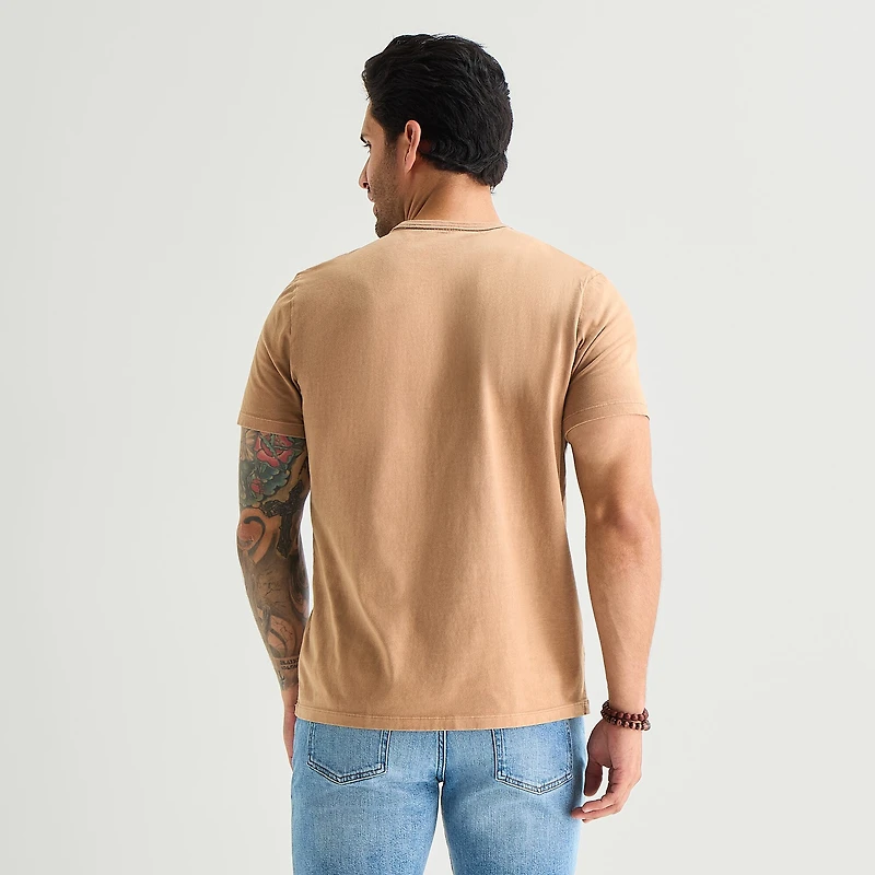 mutual weave Sueded Jersey Mens Crew Neck Short Sleeve T-Shirt