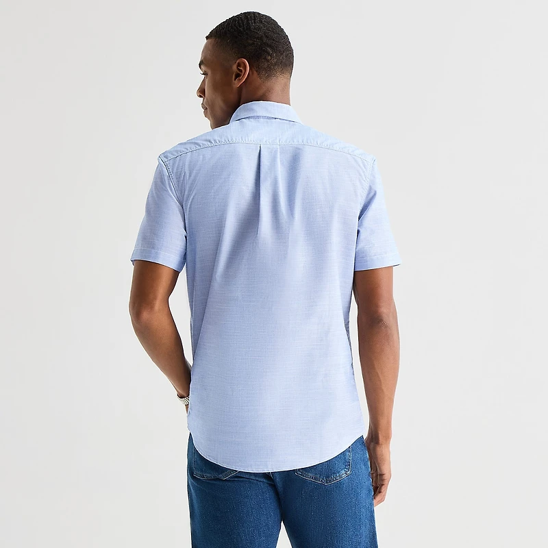 U.S. Polo Assn. Mens Short Sleeve Classic Fit Embroidered Button-Down Shirt