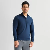Xersion Mens Mock Neck Long Sleeve Quarter-Zip Pullover
