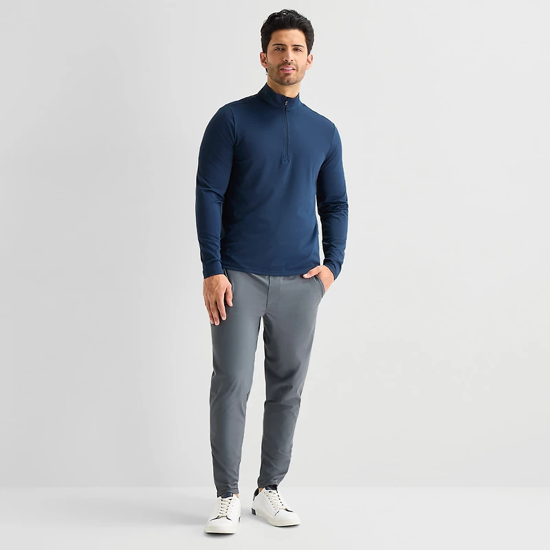 Xersion Mens Mock Neck Long Sleeve Quarter-Zip Pullover