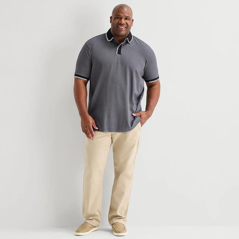 Shaquille O'Neal XLG™ Game On Big and Tall Mens Regular Fit Short Sleeve Polo Shirt