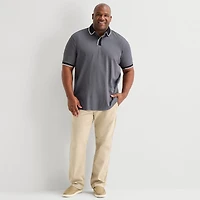 Shaquille O'Neal XLG™ Game On Big and Tall Mens Regular Fit Short Sleeve Polo Shirt