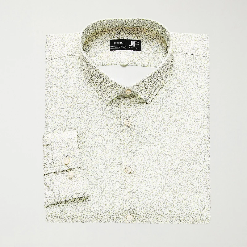J. Ferrar Big And Tall 360 Stretch Performance Mens Regular Fit Wrinkle Free Long Sleeve Dress Shirt