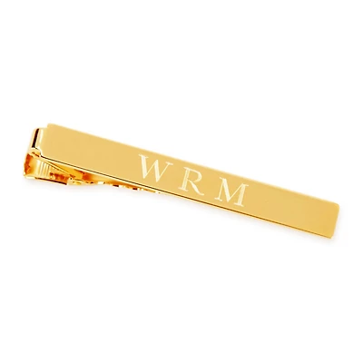 Personalized High-Polish Gold-Plated Tie Bar