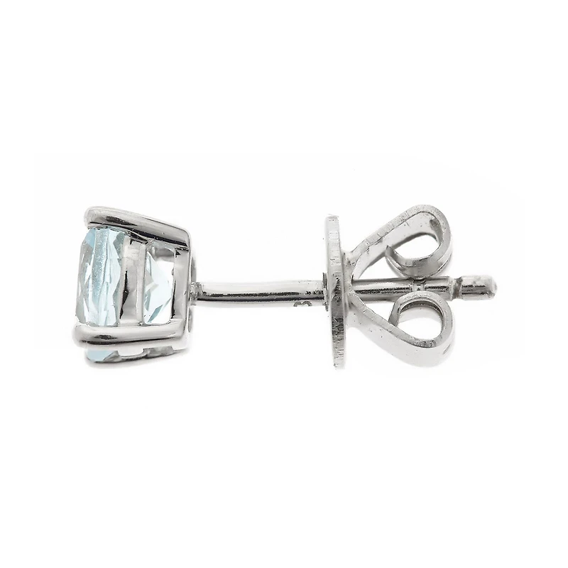 LIMITED QUANTITIES Genuine Aquamarine Sterling Silver Stud Earrings