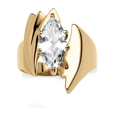 DiamonArt® Womens 2 1/2 CT. T.W. White Cubic Zirconia Stainless Steel Cocktail Ring