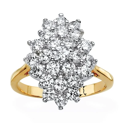 Womens / CT. T.W. Cubic Zirconia 14K Gold Over Brass Cocktail Ring